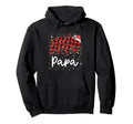 Papa Bear Red Plaid Pajama Merry Hoodie - Casual Everyday Wear Men Women - T-Shirt, Sweatshirt, Hoodie