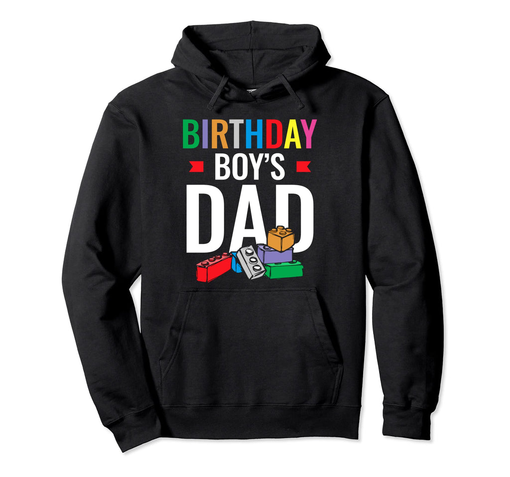 Birthday Dad Building Blocks Hoodie - Unique Graphic Unisex - T-Shirt, Sweatshirt, Hoodie