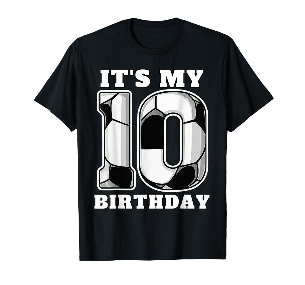 Happy Birthday Soccer Squad 10Th T-Shirt - Trendy Graphic for Adults - T-Shirt, Sweatshirt, Hoodie