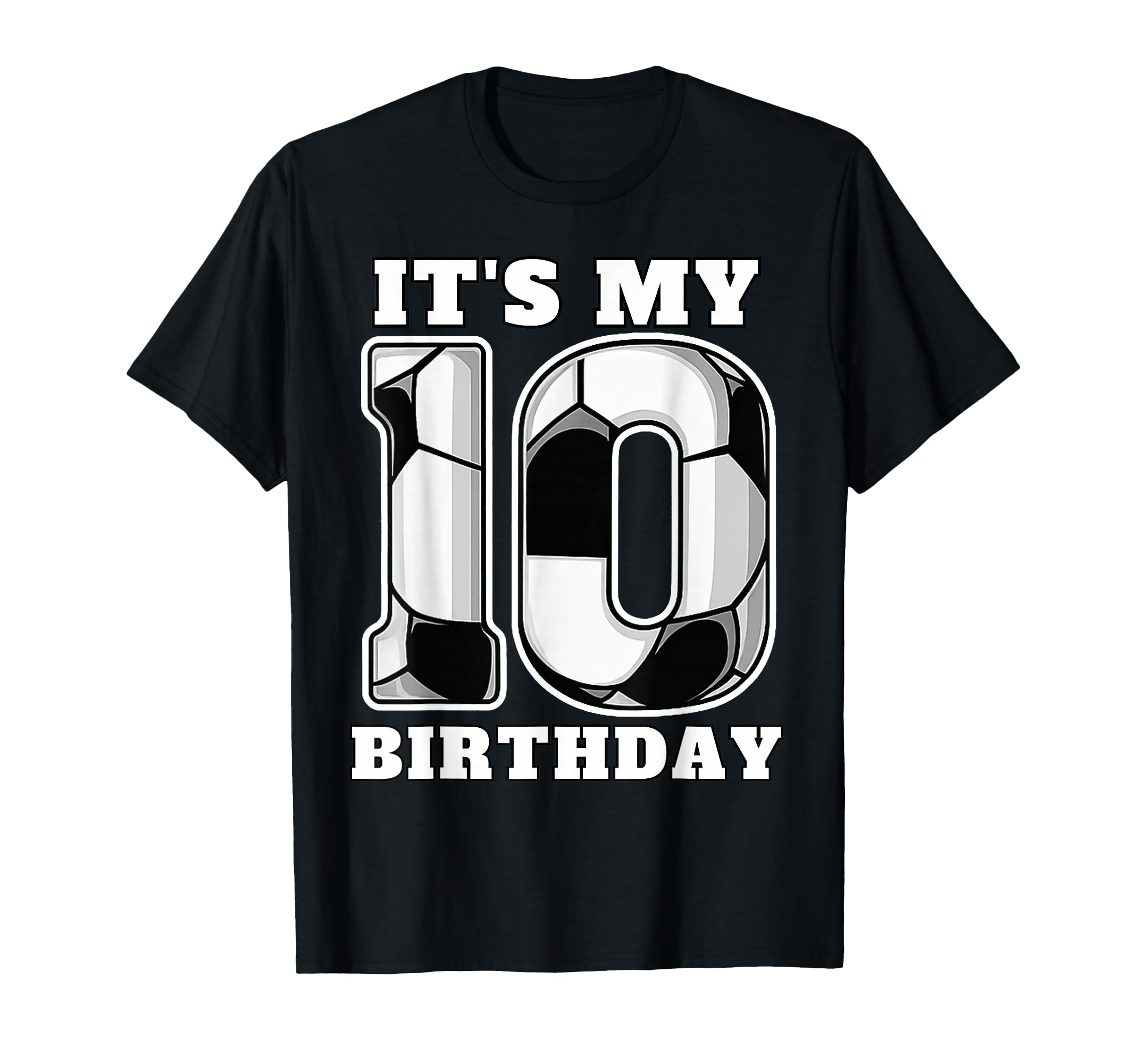 Happy Birthday Soccer Squad 10Th T-Shirt - Trendy Graphic for Adults - T-Shirt, Sweatshirt, Hoodie