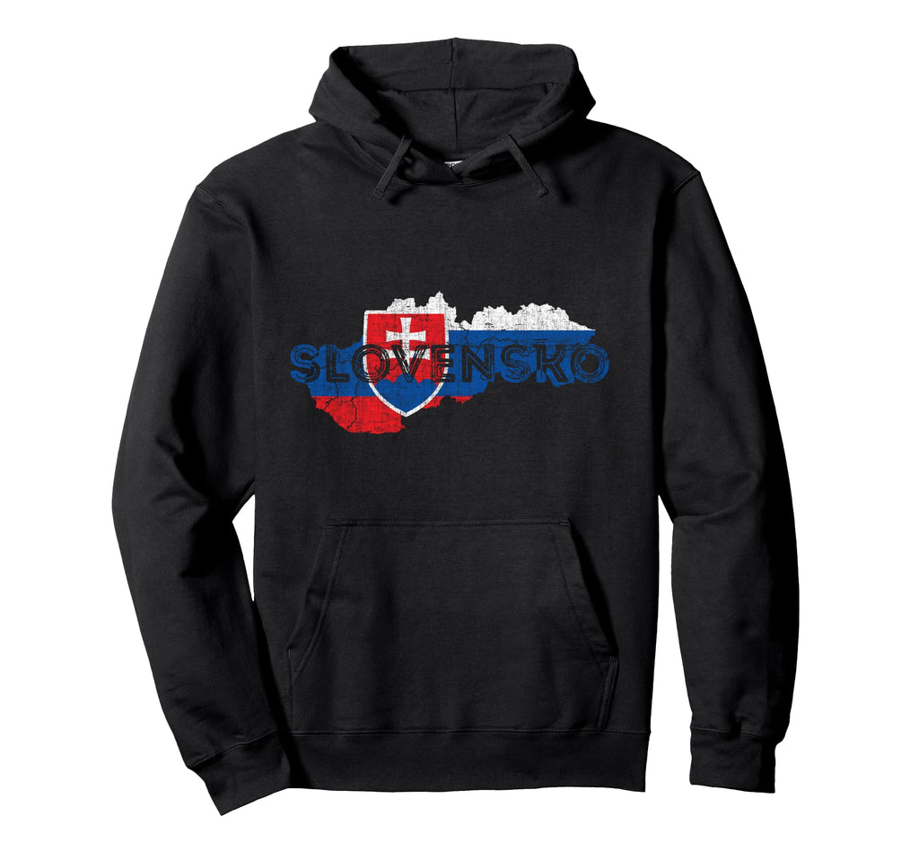 Slovak Map And Flag Souvenir Hoodie - Fun Novelty Design Men Women - T-Shirt, Sweatshirt, Hoodie
