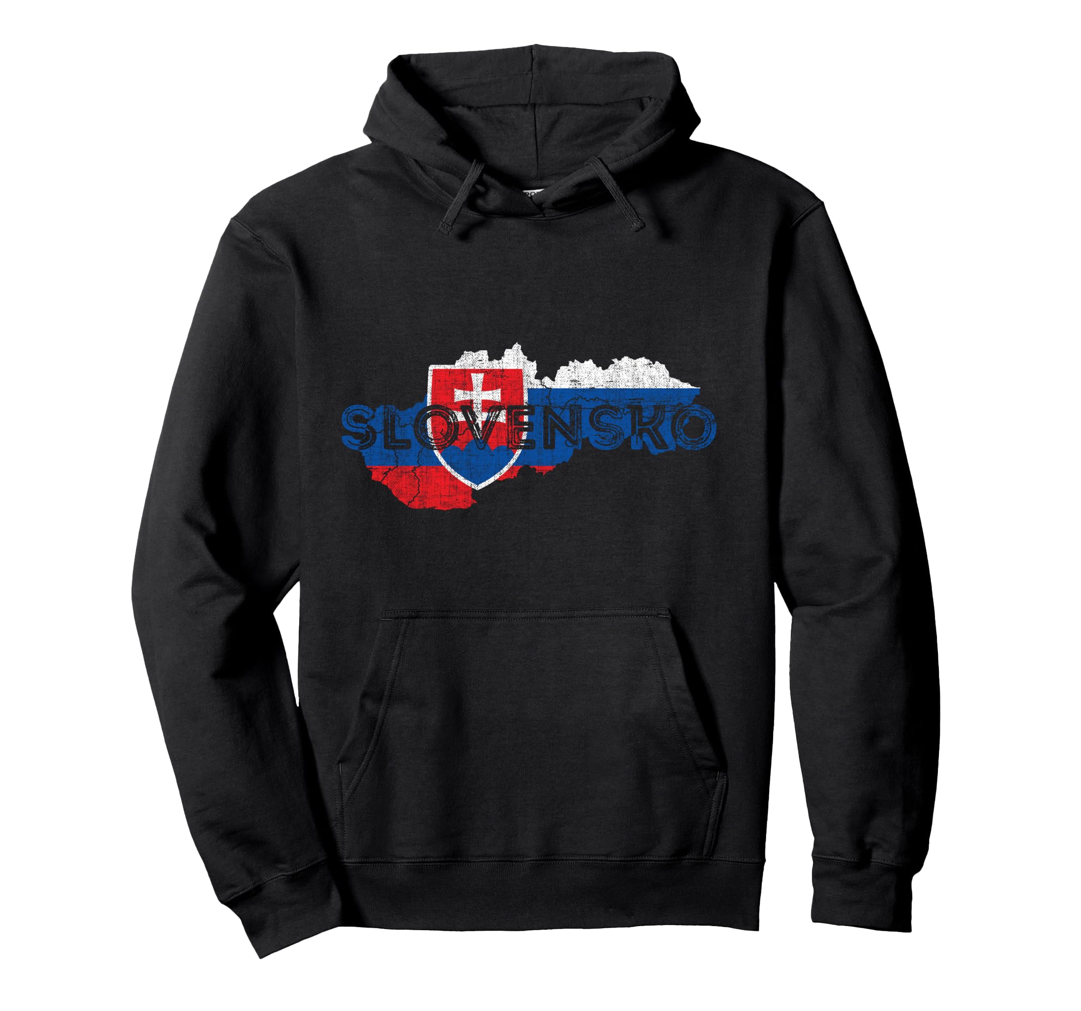 Slovak Map And Flag Souvenir Hoodie - Fun Novelty Design Men Women - T-Shirt, Sweatshirt, Hoodie