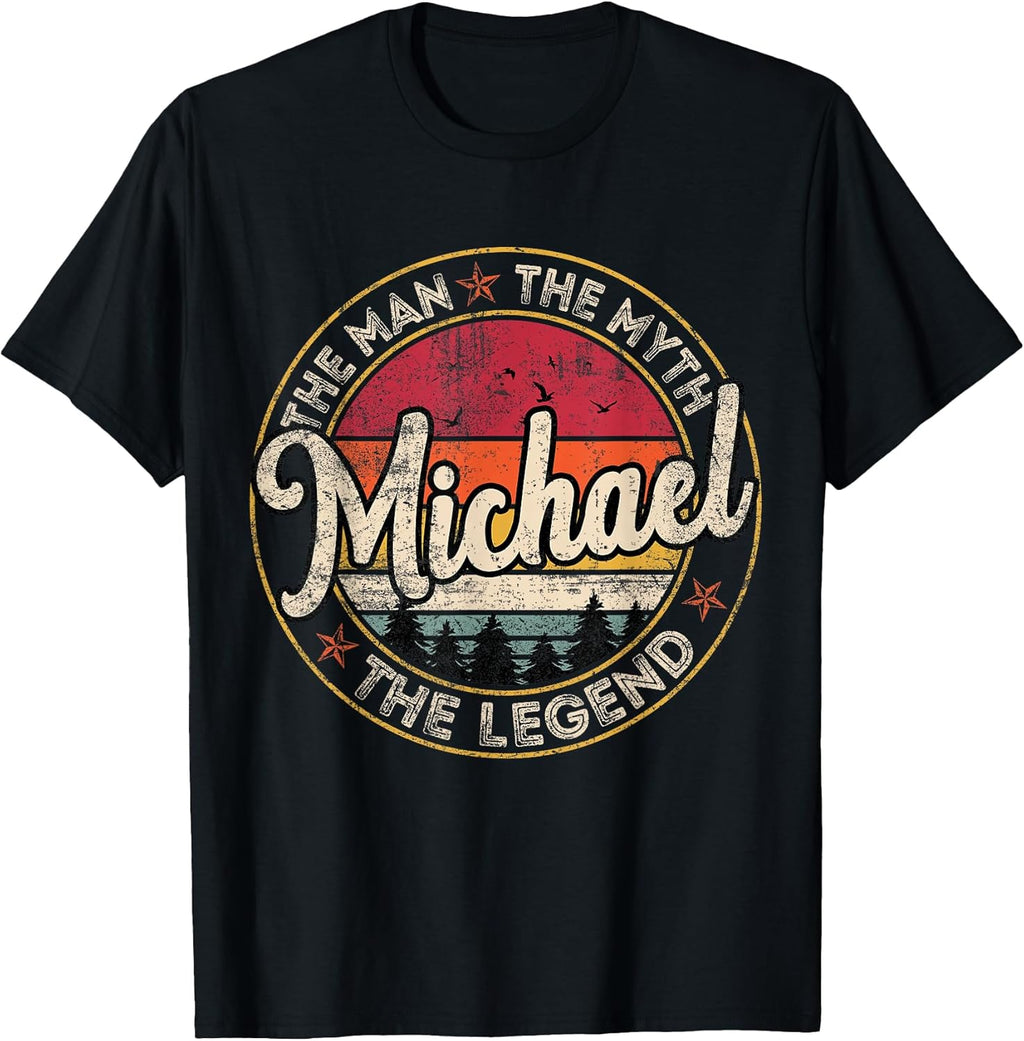 Michael The Man Myth Legend Personalized Name - Adult & Kids T-Shirts, Sweatshirts & Hoodies apparel design preview 1