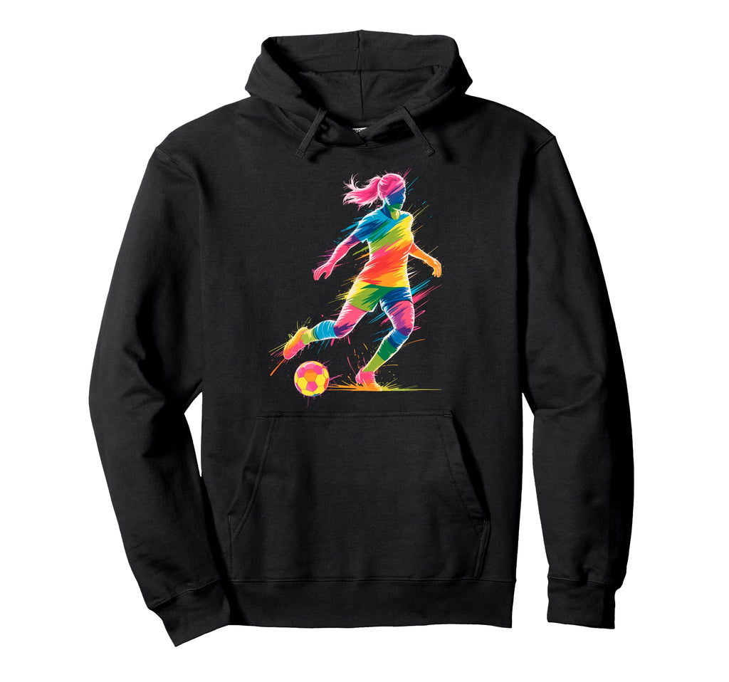 Colorful Funny Soccer Fan Dad Mom Game Hoodie - Novelty Apparel for Adults - T-Shirt, Sweatshirt, Hoodie