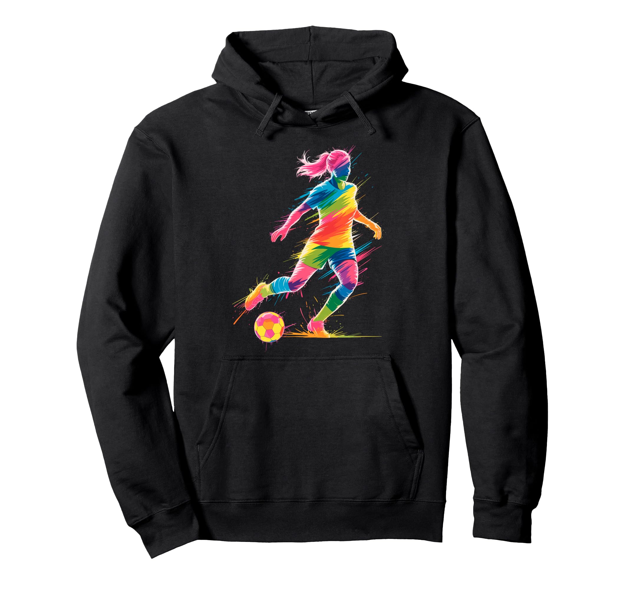Colorful Funny Soccer Fan Dad Mom Game Hoodie - Novelty Apparel for Adults - T-Shirt, Sweatshirt, Hoodie