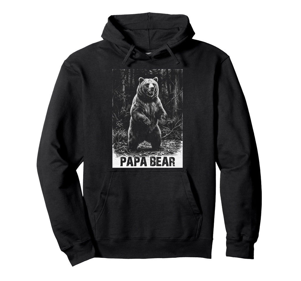 Papa Bear Family Matching Dad Hoodie - Custom Art Print Men Women - T-Shirt, Sweatshirt, Hoodie
