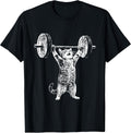 Funny Cat Gym Workout Deadlift Meme Pump Kitten - Adult & Kids T-Shirts, Sweatshirts & Hoodies apparel design preview 1