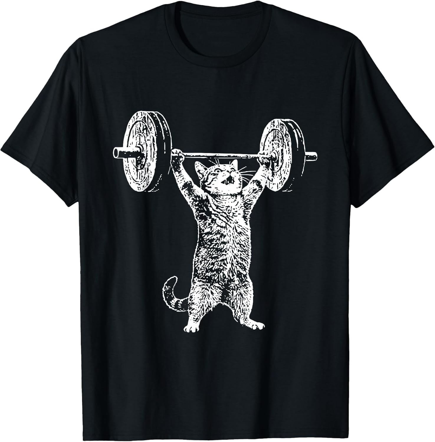 Funny Cat Gym Workout Deadlift Meme Pump Kitten - Adult & Kids T-Shirts, Sweatshirts & Hoodies apparel design preview 1