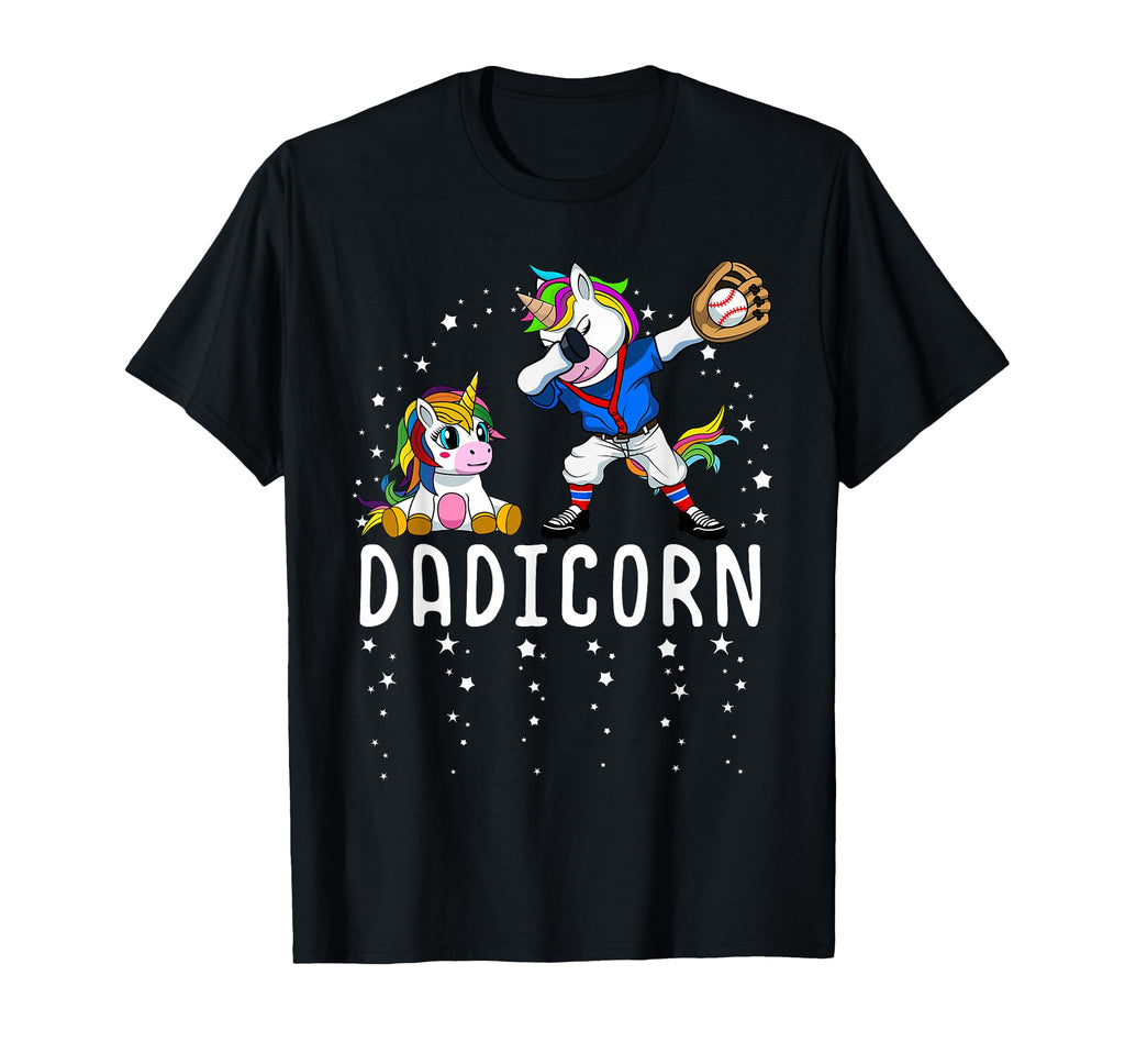 Dadicorn Unicorn Baseball Proud Dad T-Shirt - Novelty Apparel for Adults - T-Shirt, Sweatshirt, Hoodie