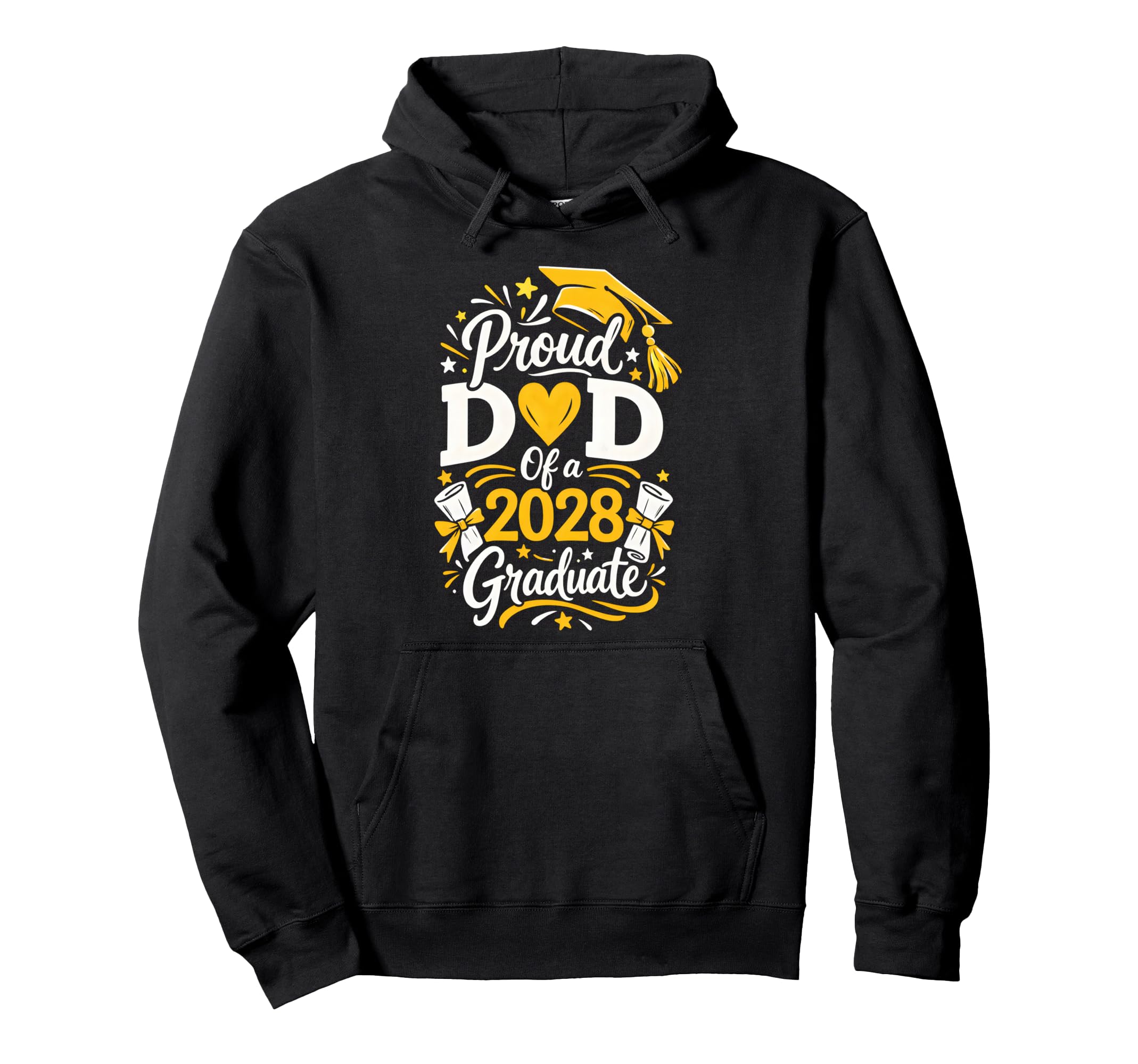 Proud Dad 2028 Graduate Graduation Hoodie - Minimalist Print for Adults - T-Shirt, Sweatshirt, Hoodie