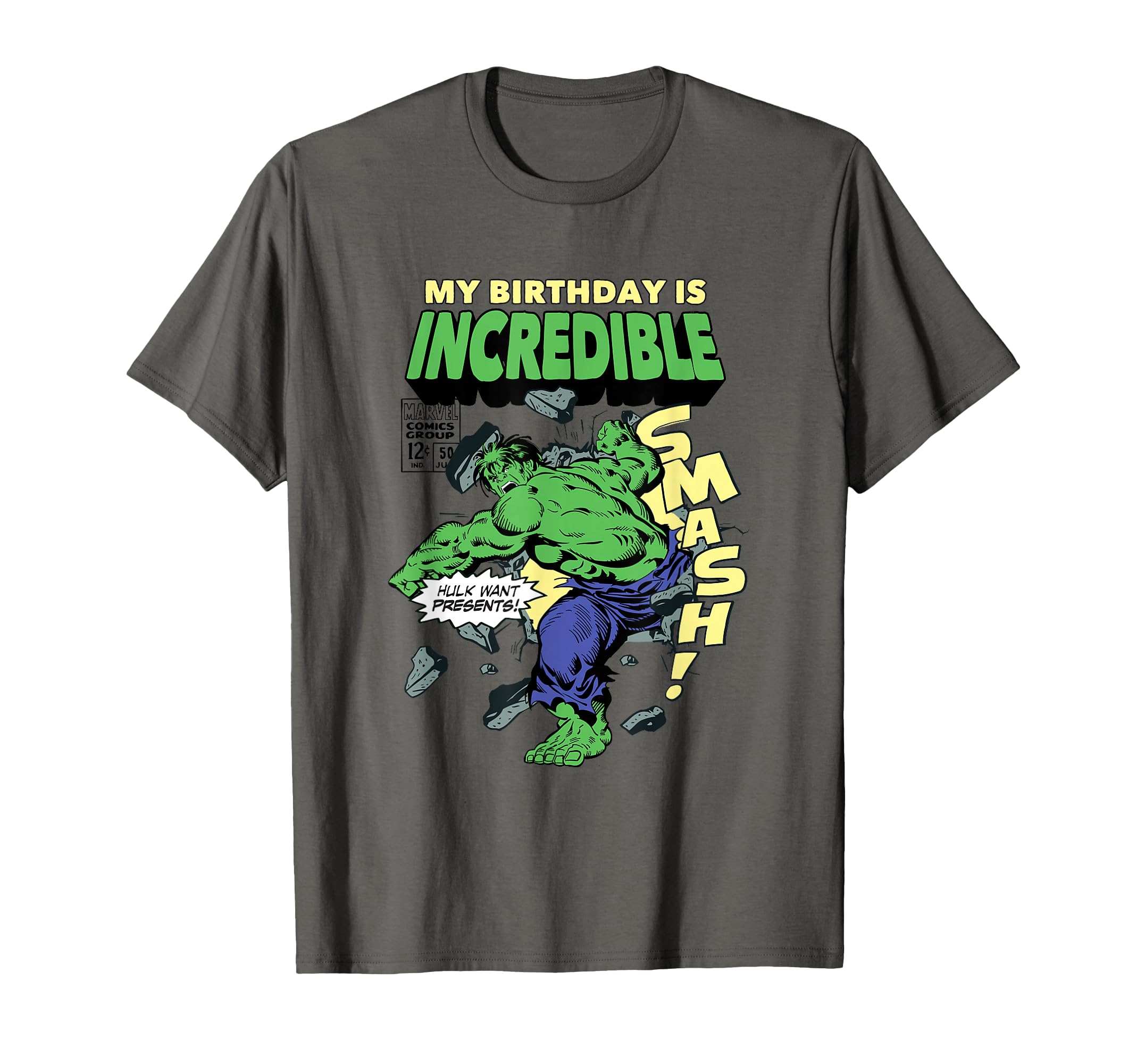 Marvel Comics Incredible Hulk Birthday T-Shirt - Fun Novelty Design Unisex - T-Shirt, Sweatshirt, Hoodie