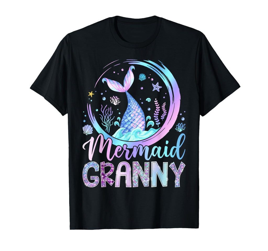 Mermaid Granny Funny Birthday Party T-Shirt - Aesthetic Graphic for Adults - T-Shirt, Sweatshirt, Hoodie