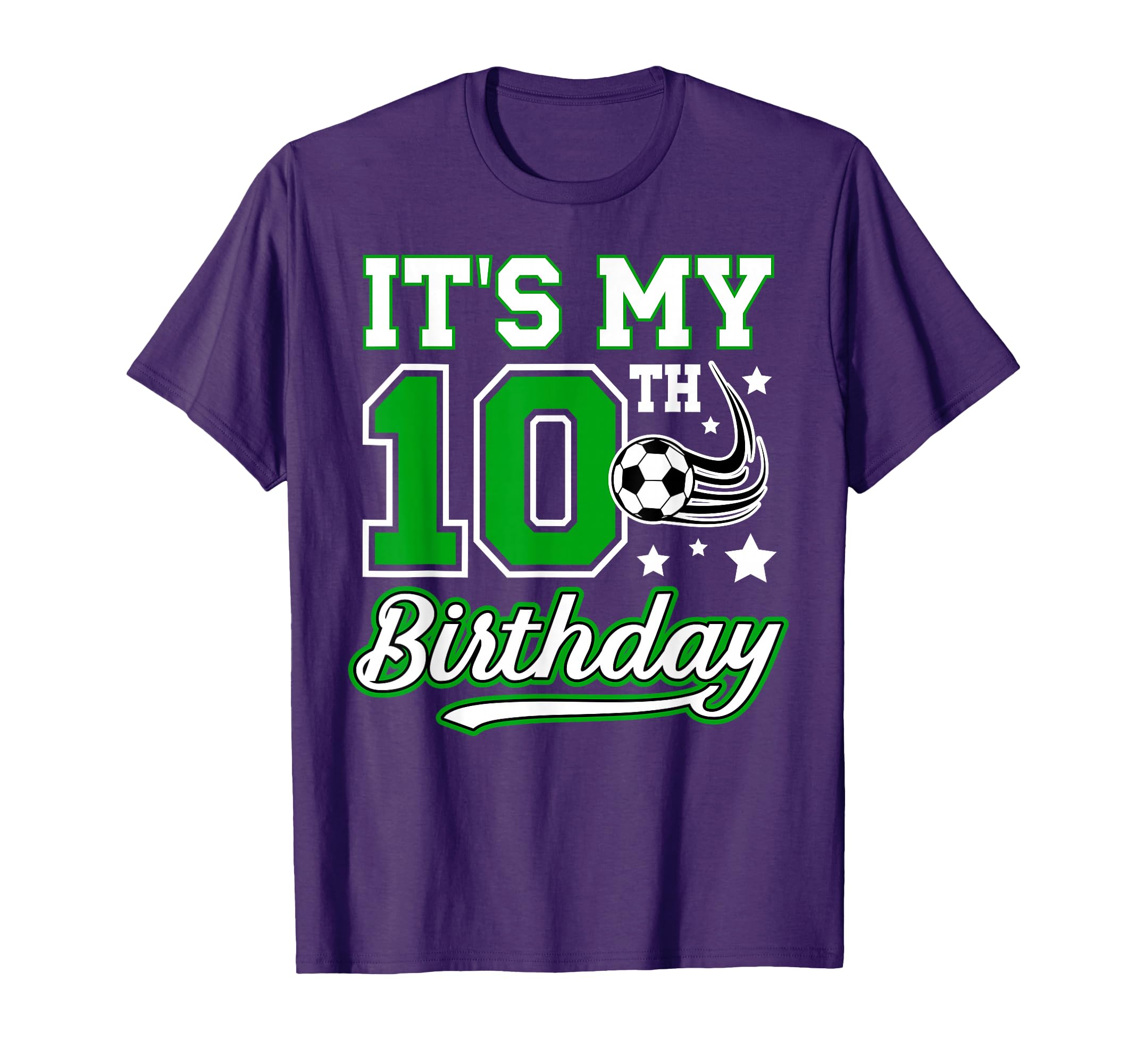 10Th Soccer Birthday Party 10 Year Old T-Shirt - Unique Graphic Unisex - T-Shirt, Sweatshirt, Hoodie