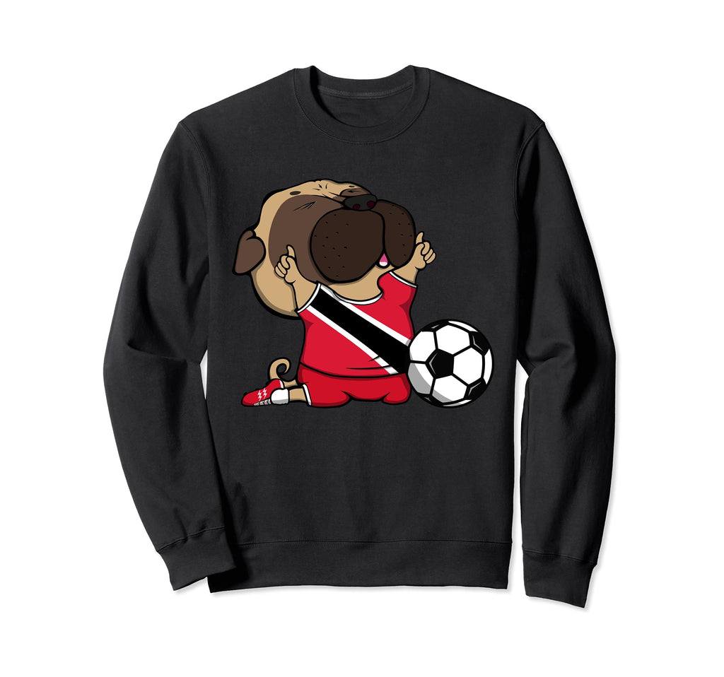 Pug Trinidad Tobago Soccer Fans Sweatshirt - Minimalist Print for Adults - T-Shirt, Sweatshirt, Hoodie