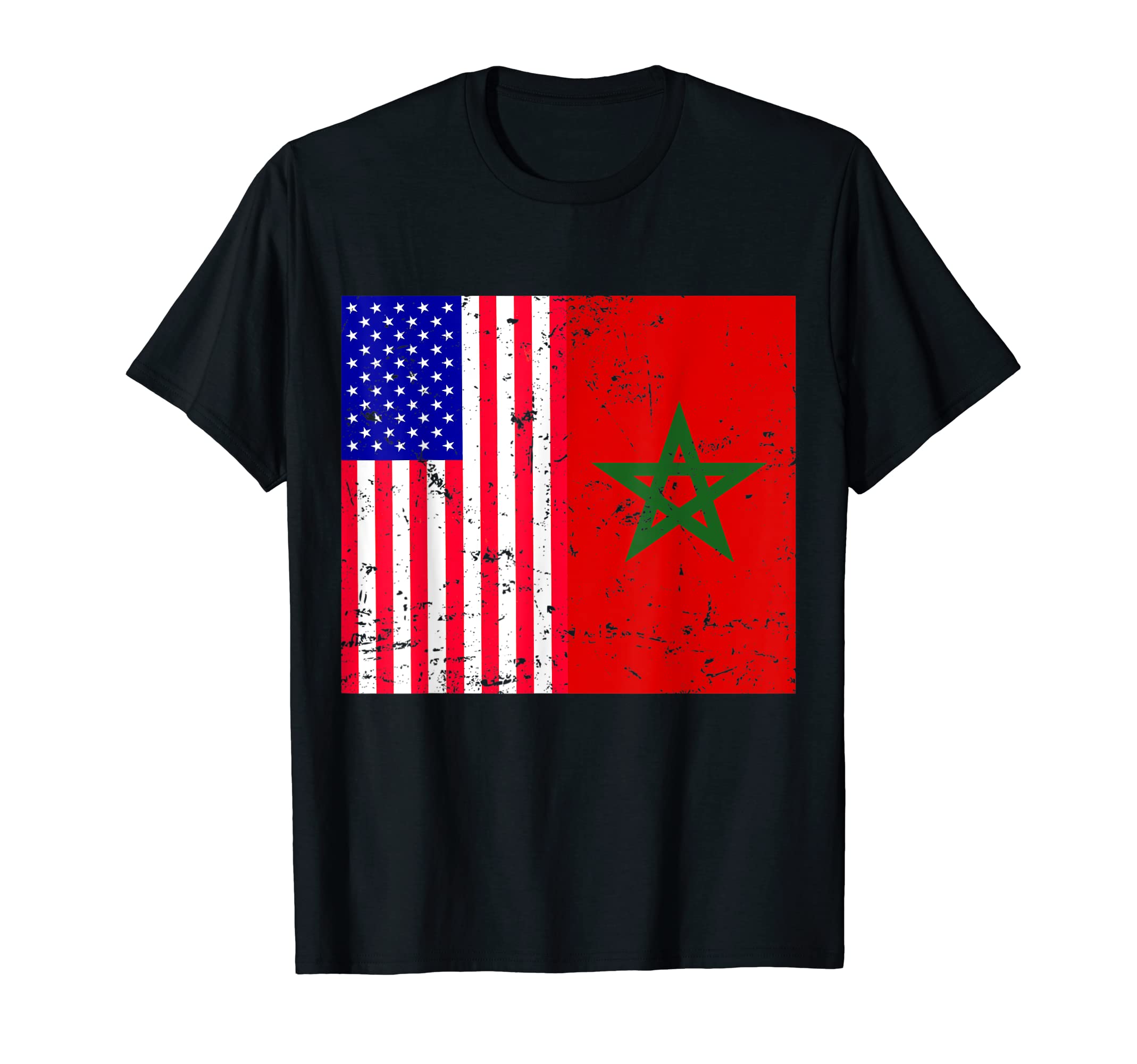 Moorish American Morocco Flag Moroccan T-Shirt - Graphic Print Men Women - T-Shirt, Sweatshirt, Hoodie