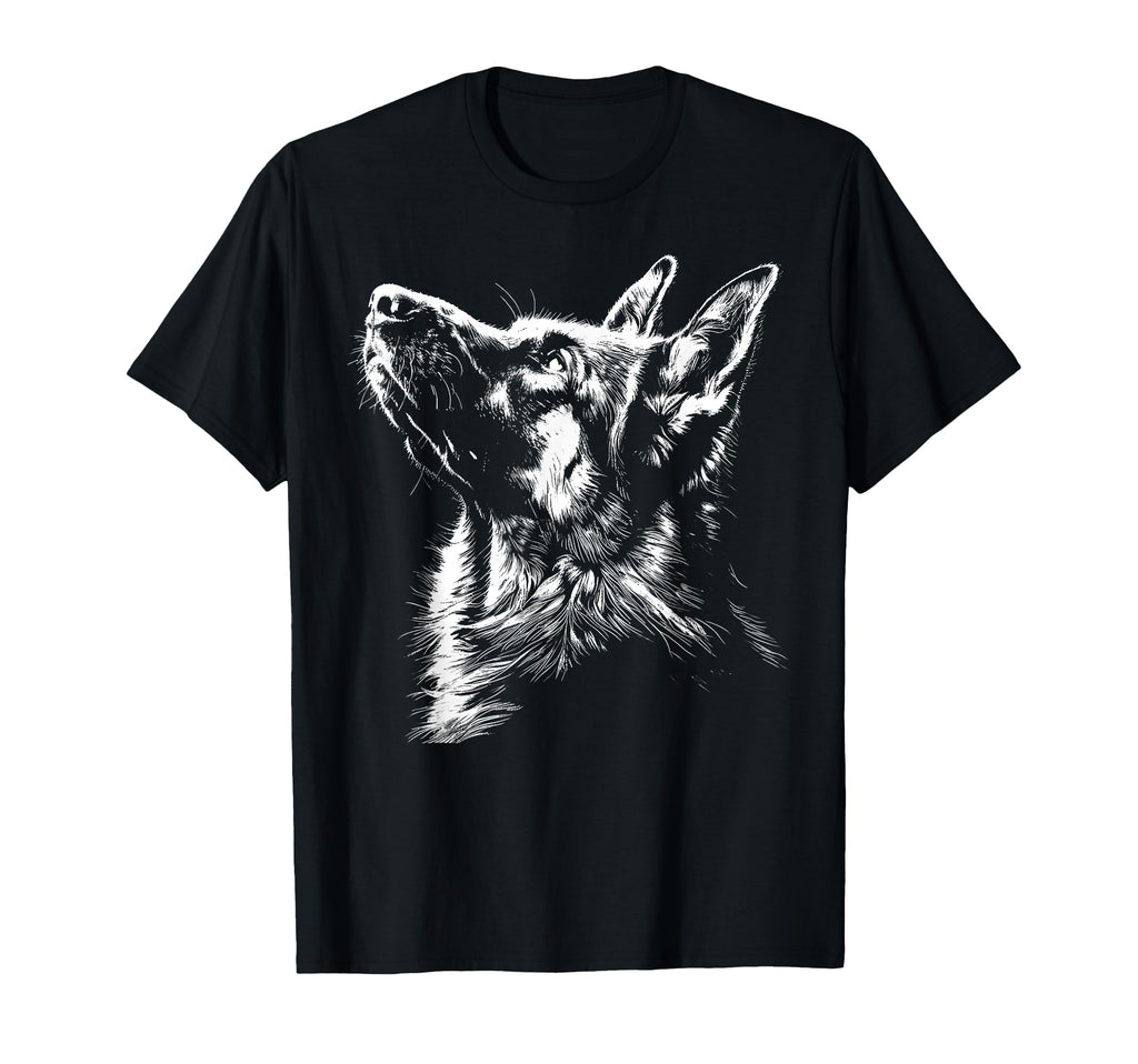 German Shepherd Silhouette German T-Shirt - Trendy Graphic for Adults - T-Shirt, Sweatshirt, Hoodie