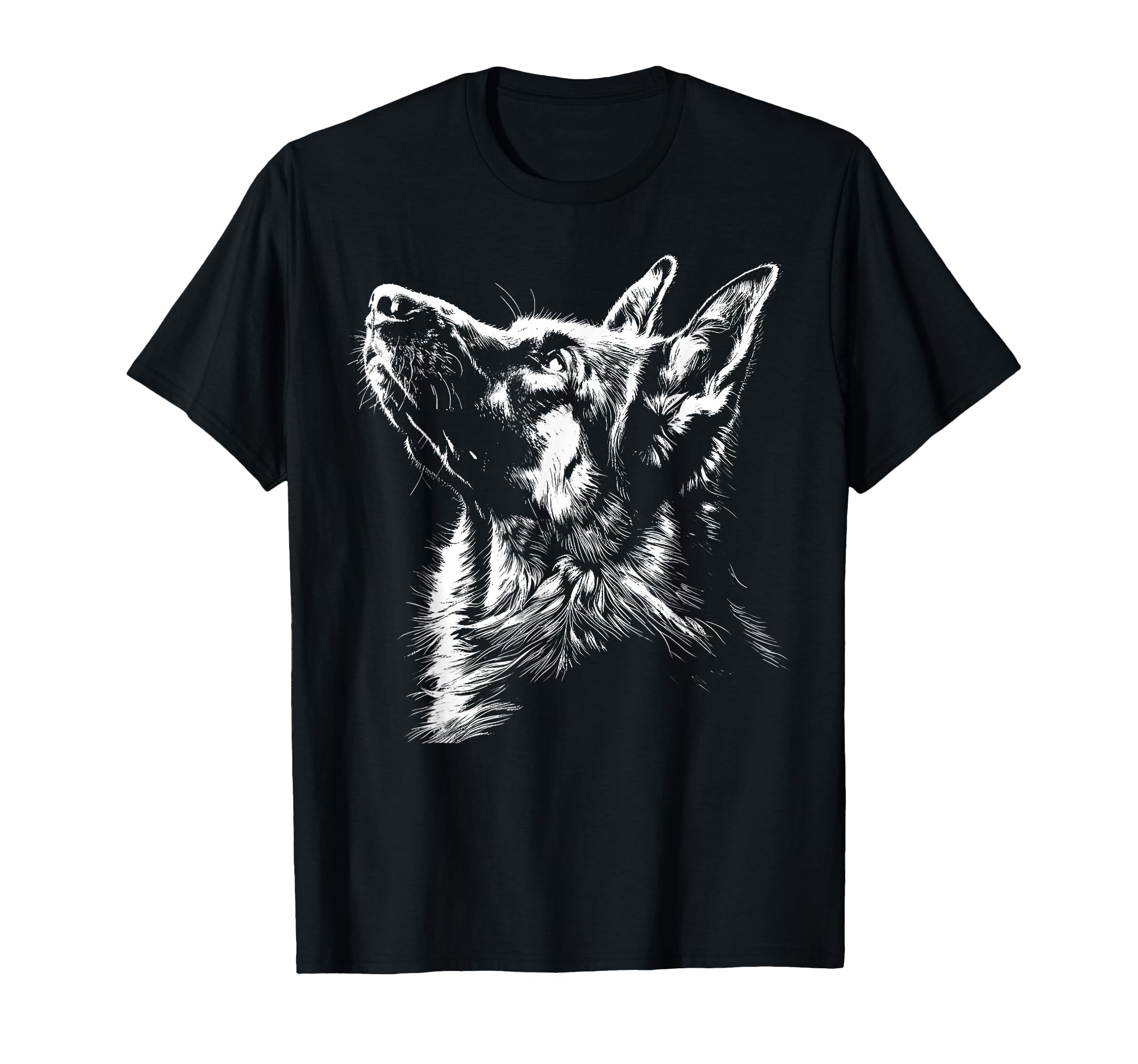 German Shepherd Silhouette German T-Shirt - Trendy Graphic for Adults - T-Shirt, Sweatshirt, Hoodie