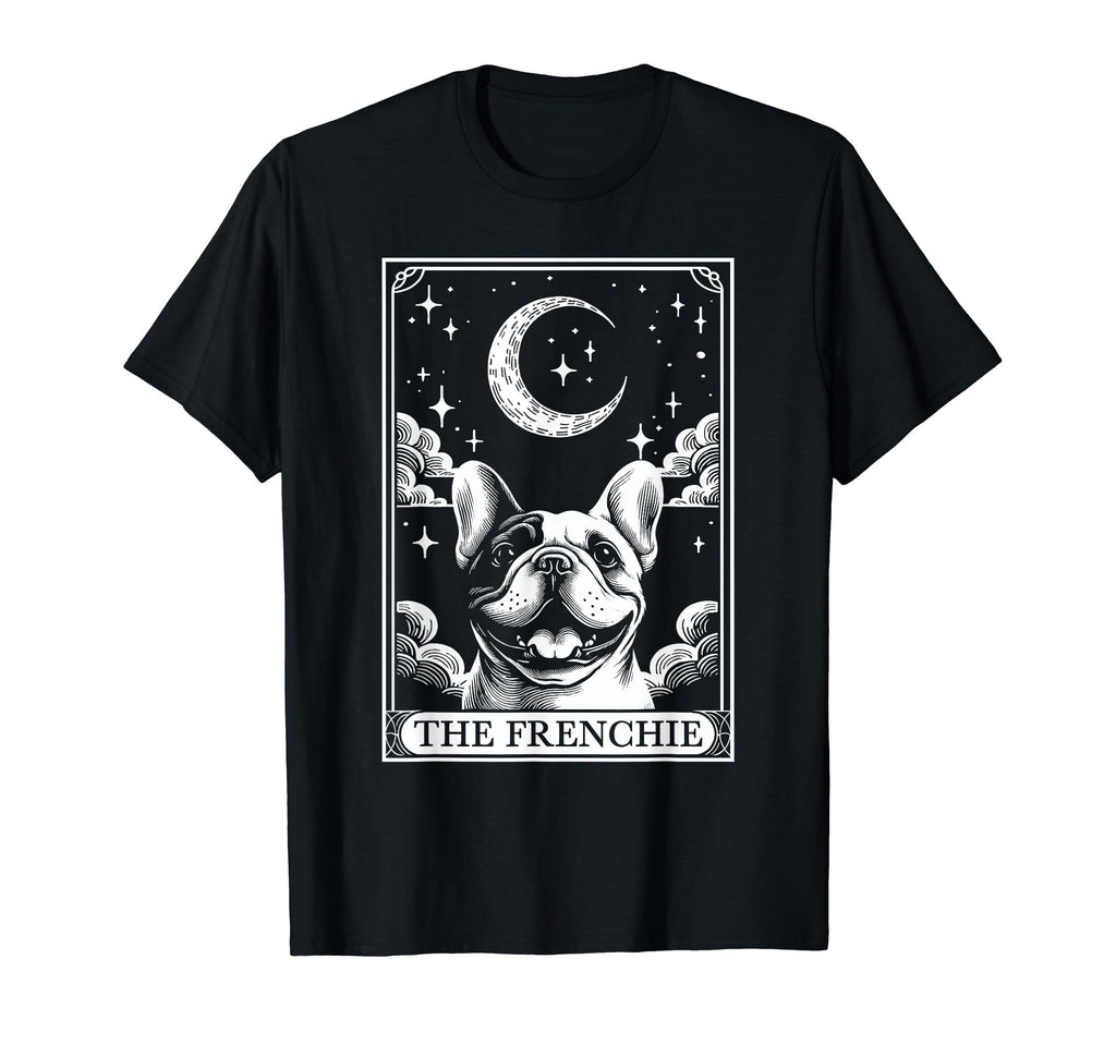 Tarot Card Crescent Moon French Bulldog T-Shirt - Graphic Print Men Women - T-Shirt, Sweatshirt, Hoodie