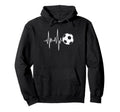 Soccer Heartbeat Ecg Ball Minimal Hoodie - Novelty Apparel Unisex - T-Shirt, Sweatshirt, Hoodie