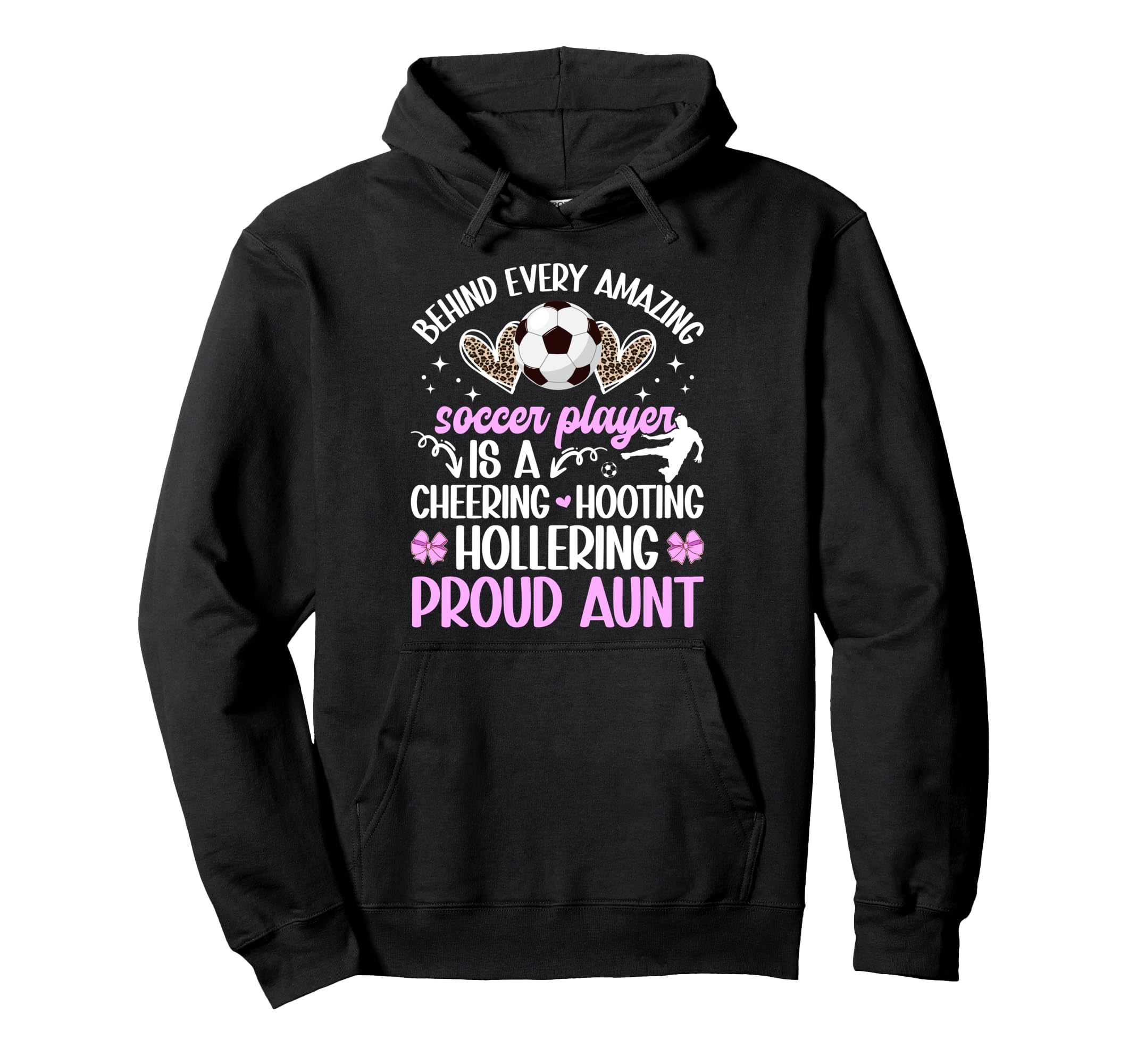 Proud Aunt Soccer Player Auntie Soccer Hoodie - Minimalist Print Unisex - T-Shirt, Sweatshirt, Hoodie