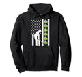 Us Flag Shamrock Golf St Patricks Day Hoodie - Unique Graphic Unisex - T-Shirt, Sweatshirt, Hoodie