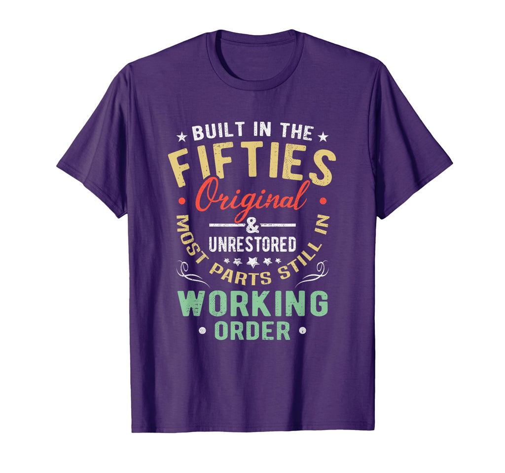 1950S Built 50S Fifties Funny Birthday T-Shirt - Trendy Graphic Men Women - T-Shirt, Sweatshirt, Hoodie
