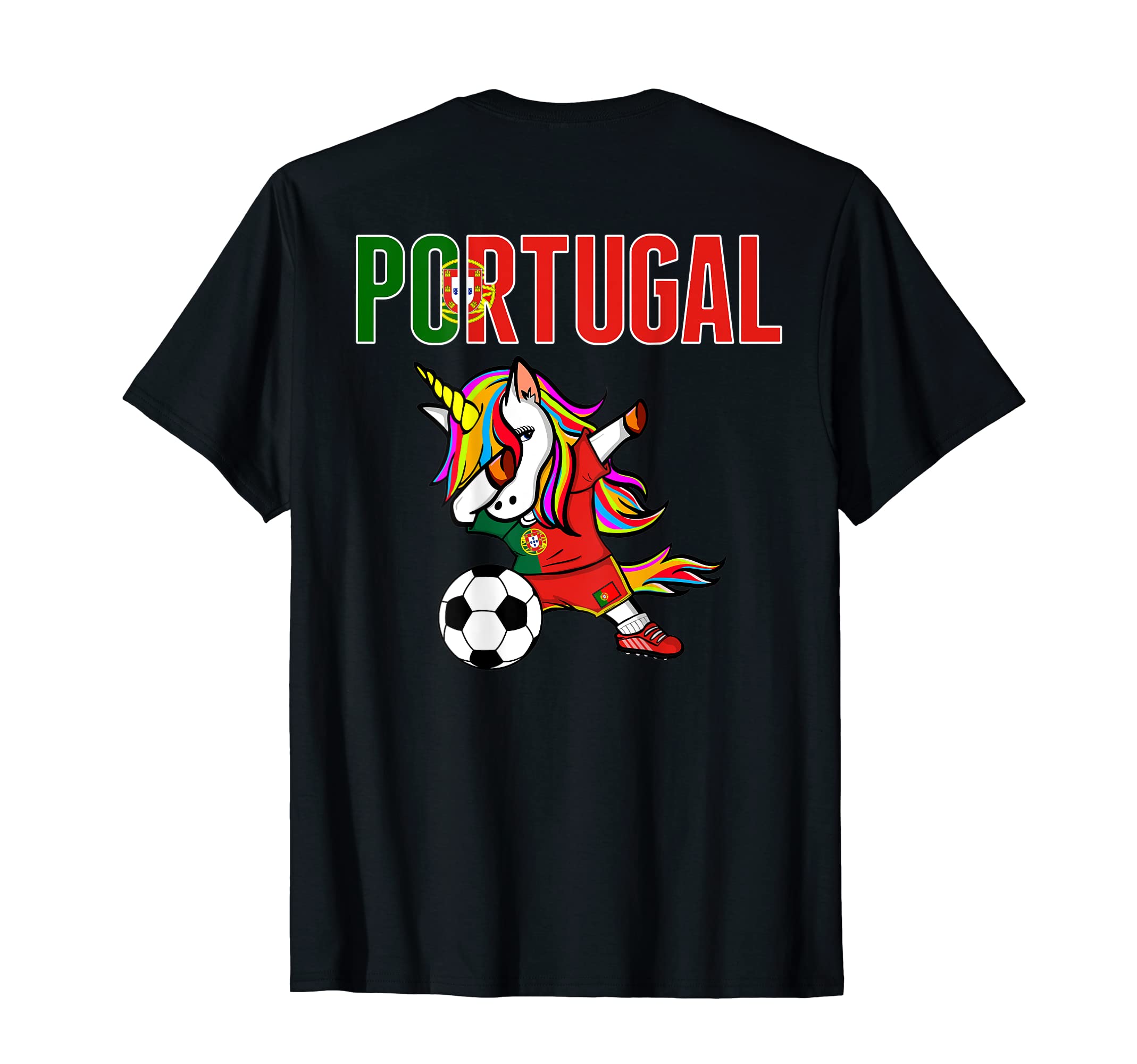 Dabbing Unicorn Portugal Soccer Fans T-Shirt - Custom Art Print for Adults - T-Shirt, Sweatshirt, Hoodie