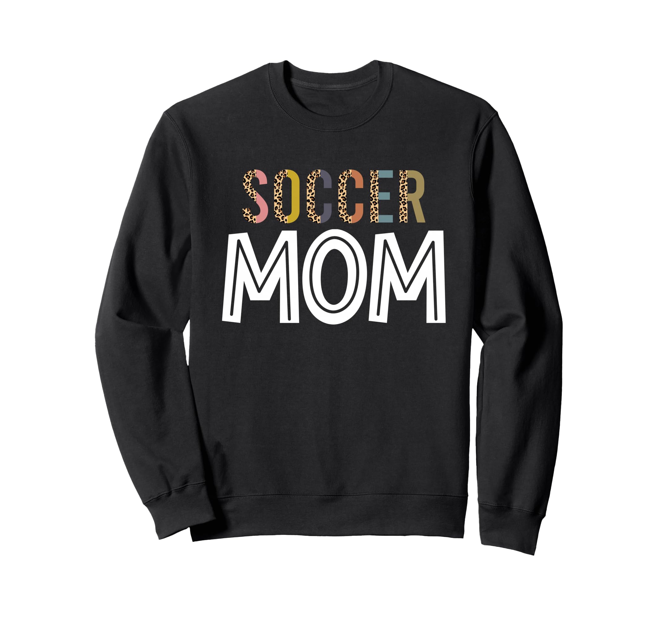 Leopard Soccer Mama Soccer Mom Gifts Sweatshirt - Unique Graphic Unisex - T-Shirt, Sweatshirt, Hoodie