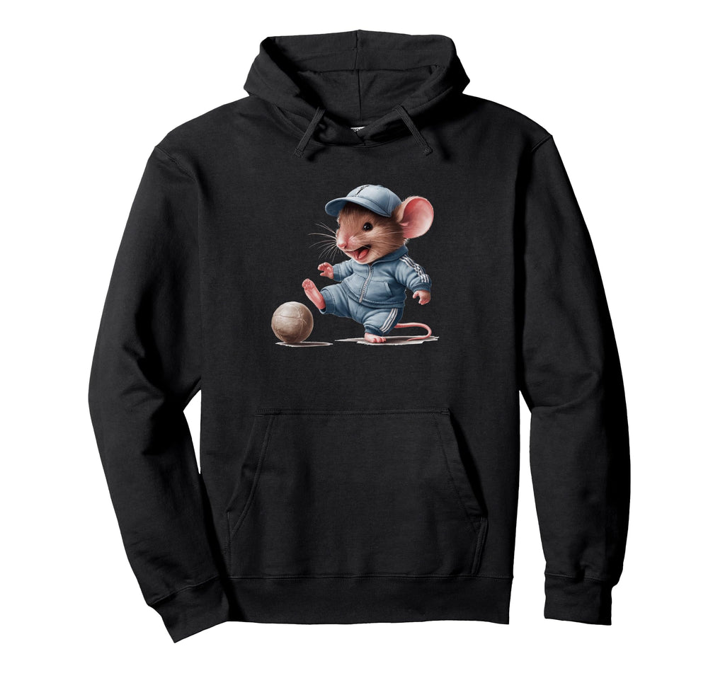Mouse Soccer Player Parents And Animal Hoodie - Novelty Apparel for Adults - T-Shirt, Sweatshirt, Hoodie