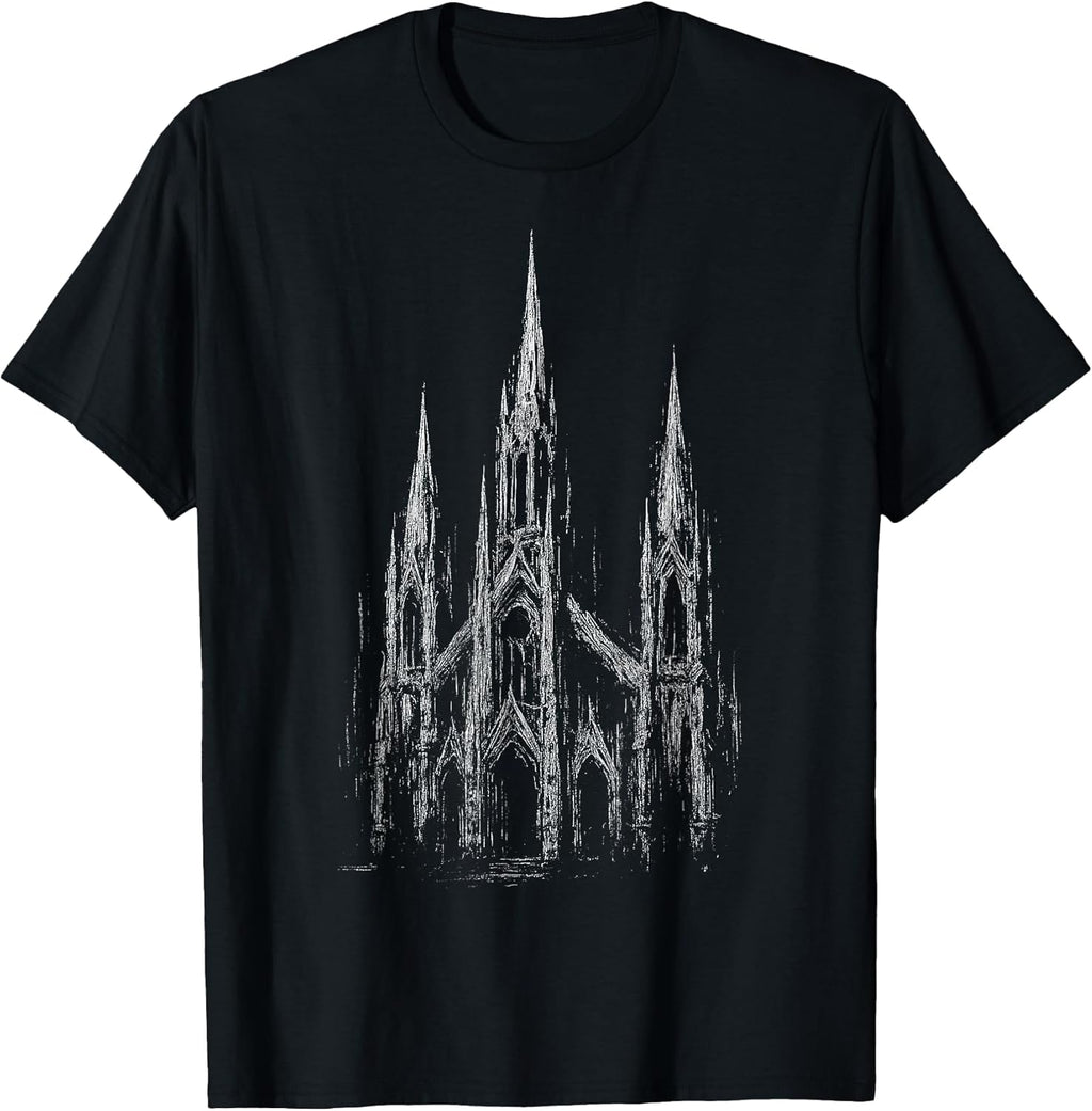 Gothic Church Cathedral Grunge Goth Dark Alt - Adult & Kids T-Shirts, Sweatshirts & Hoodies apparel design preview 1