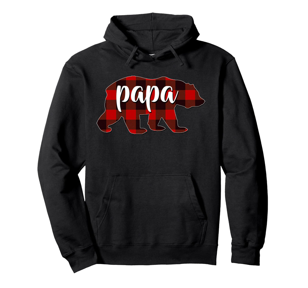 Red Plaid Papa Buffalo Matching Family Hoodie - Minimalist Print Unisex - T-Shirt, Sweatshirt, Hoodie