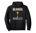 Beards Bibles Funny Bearded Dad Pastor Hoodie - Minimalist Print Unisex - T-Shirt, Sweatshirt, Hoodie
