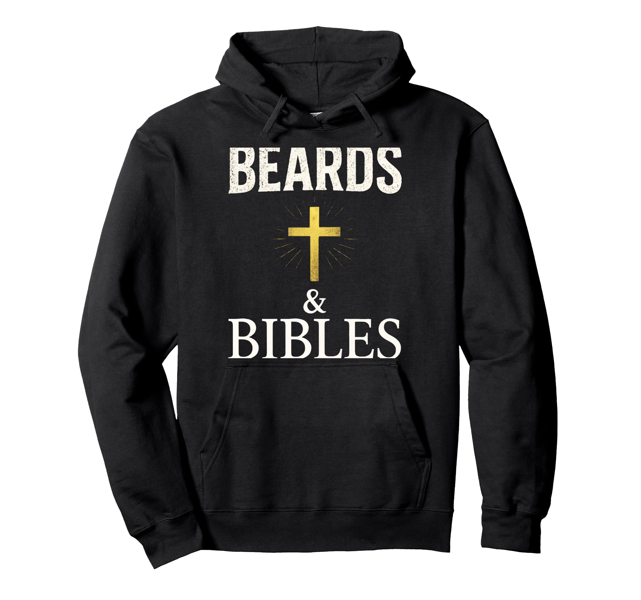 Beards Bibles Funny Bearded Dad Pastor Hoodie - Minimalist Print Unisex - T-Shirt, Sweatshirt, Hoodie