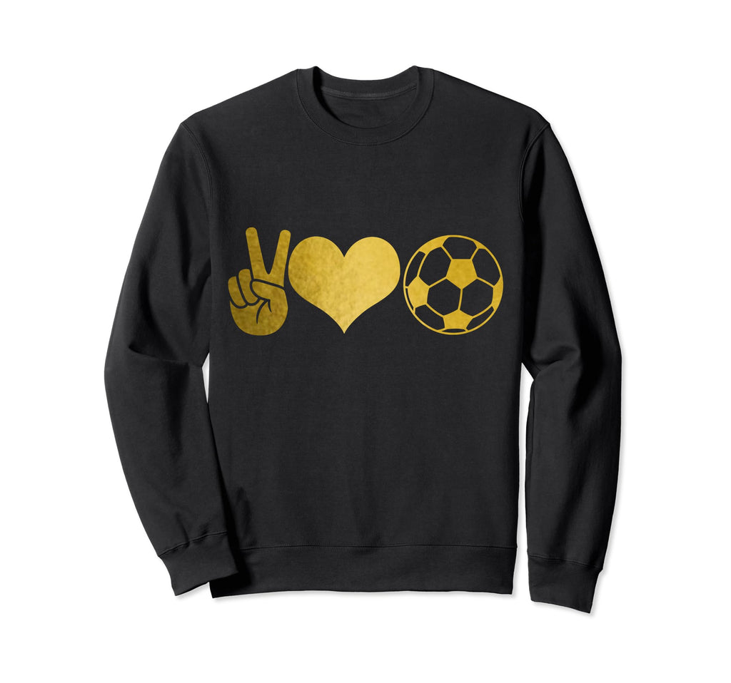 Soccer Peace Love Soccer Player Sweatshirt - Custom Art Print for Adults - T-Shirt, Sweatshirt, Hoodie