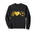 Soccer Peace Love Soccer Player Sweatshirt - Custom Art Print for Adults - T-Shirt, Sweatshirt, Hoodie
