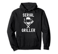 Funny Bbq Serial Griller Bearded Dad Hoodie - Minimalist Print for Adults - T-Shirt, Sweatshirt, Hoodie