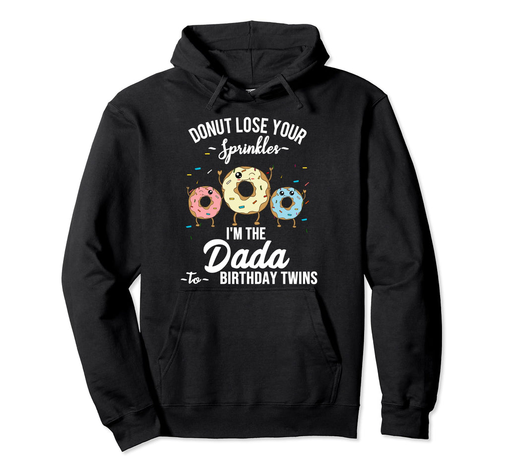 Dad To Birthday Twins Donut Theme Party 1St Hoodie - Graphic Print Unisex - T-Shirt, Sweatshirt, Hoodie