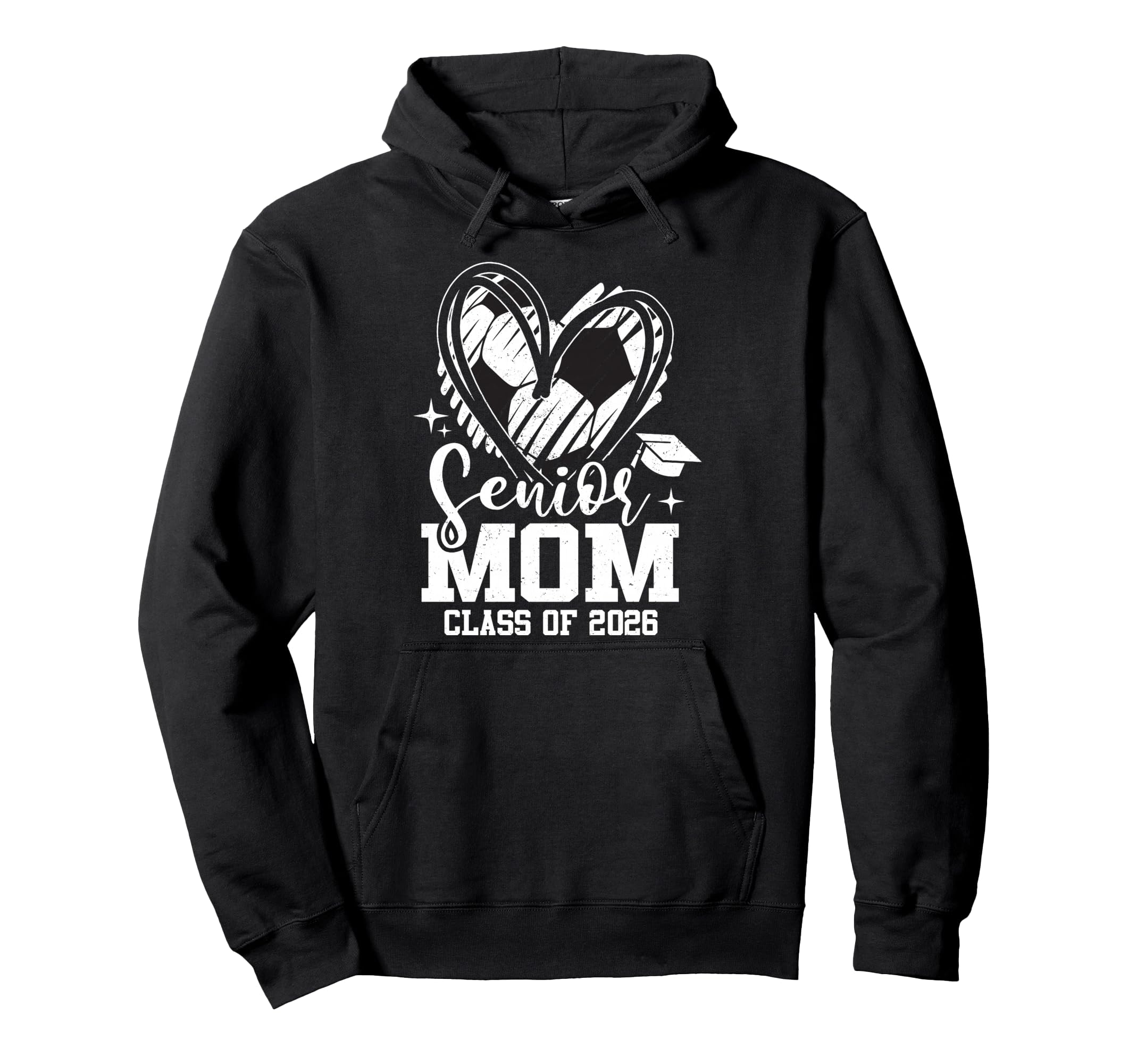 Senior Mom Class 2026 Soccer Hoodie - Custom Art Print for Adults - T-Shirt, Sweatshirt, Hoodie