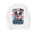 Just Who Loves Australian Shepherds Sweatshirt - Novelty Apparel Unisex - T-Shirt, Sweatshirt, Hoodie