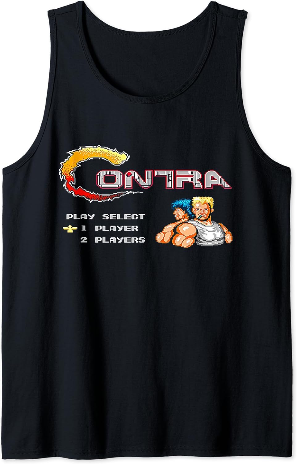 Contra Title Screen Retro Gamer Pixel Warrior Classic - Adult & Kids T-Shirts, Sweatshirts & Hoodies apparel design preview 1