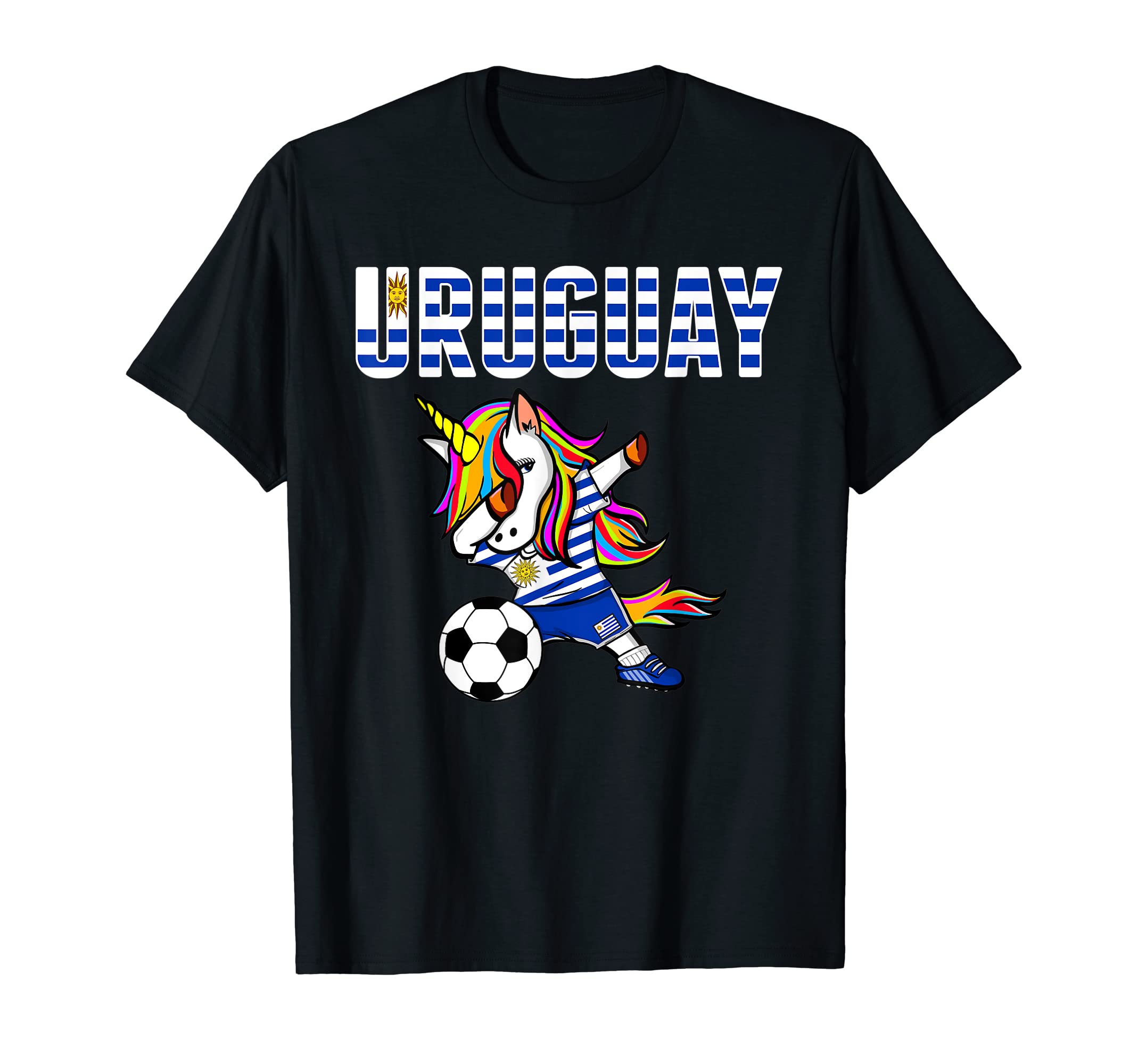 Dabbing Unicorn Uruguay Soccer T-Shirt - Casual Everyday Wear for Adults - T-Shirt, Sweatshirt, Hoodie