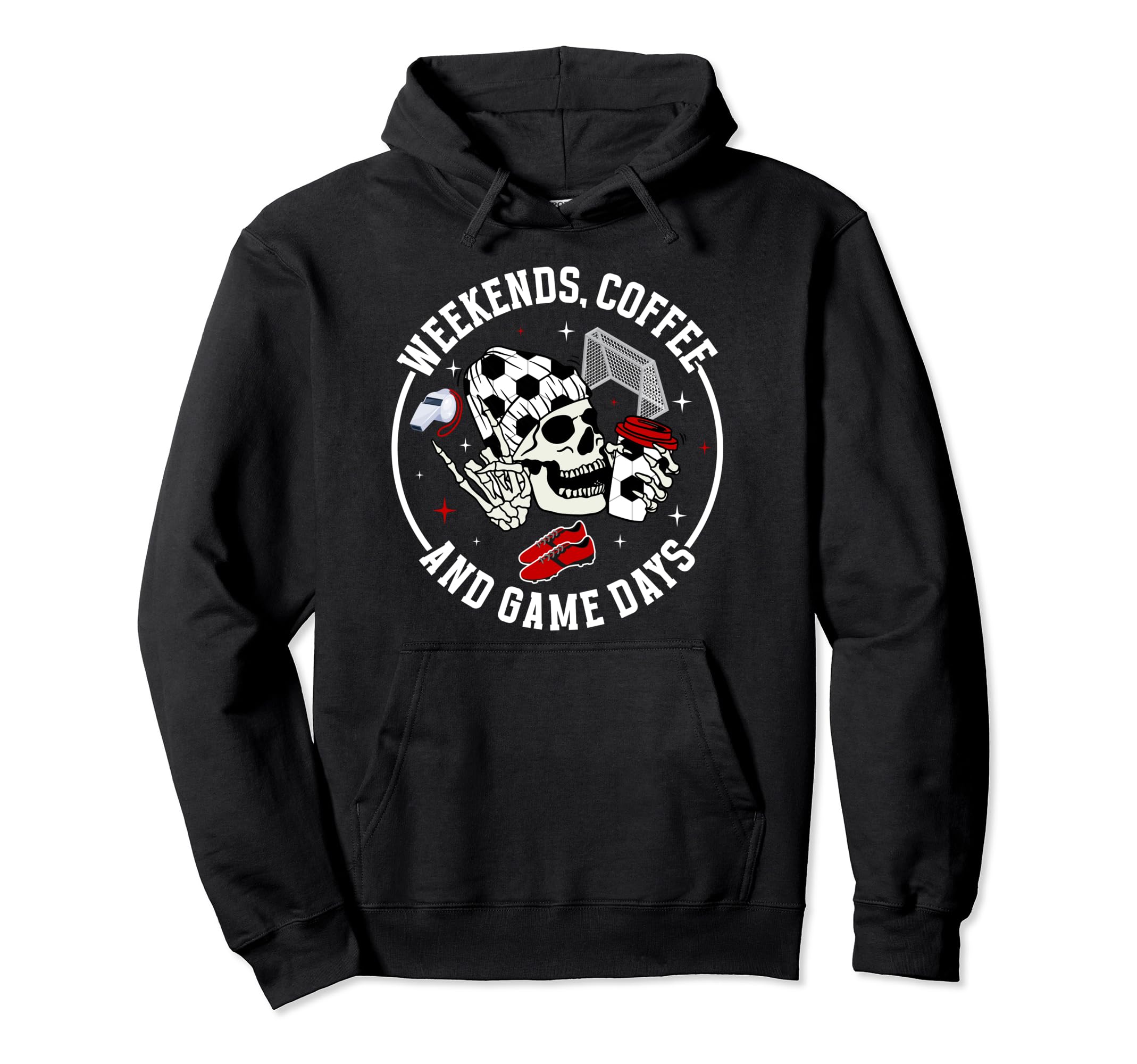 Weekends Coffee Soccer Mom Soccer Hoodie - Minimalist Print Men Women - T-Shirt, Sweatshirt, Hoodie