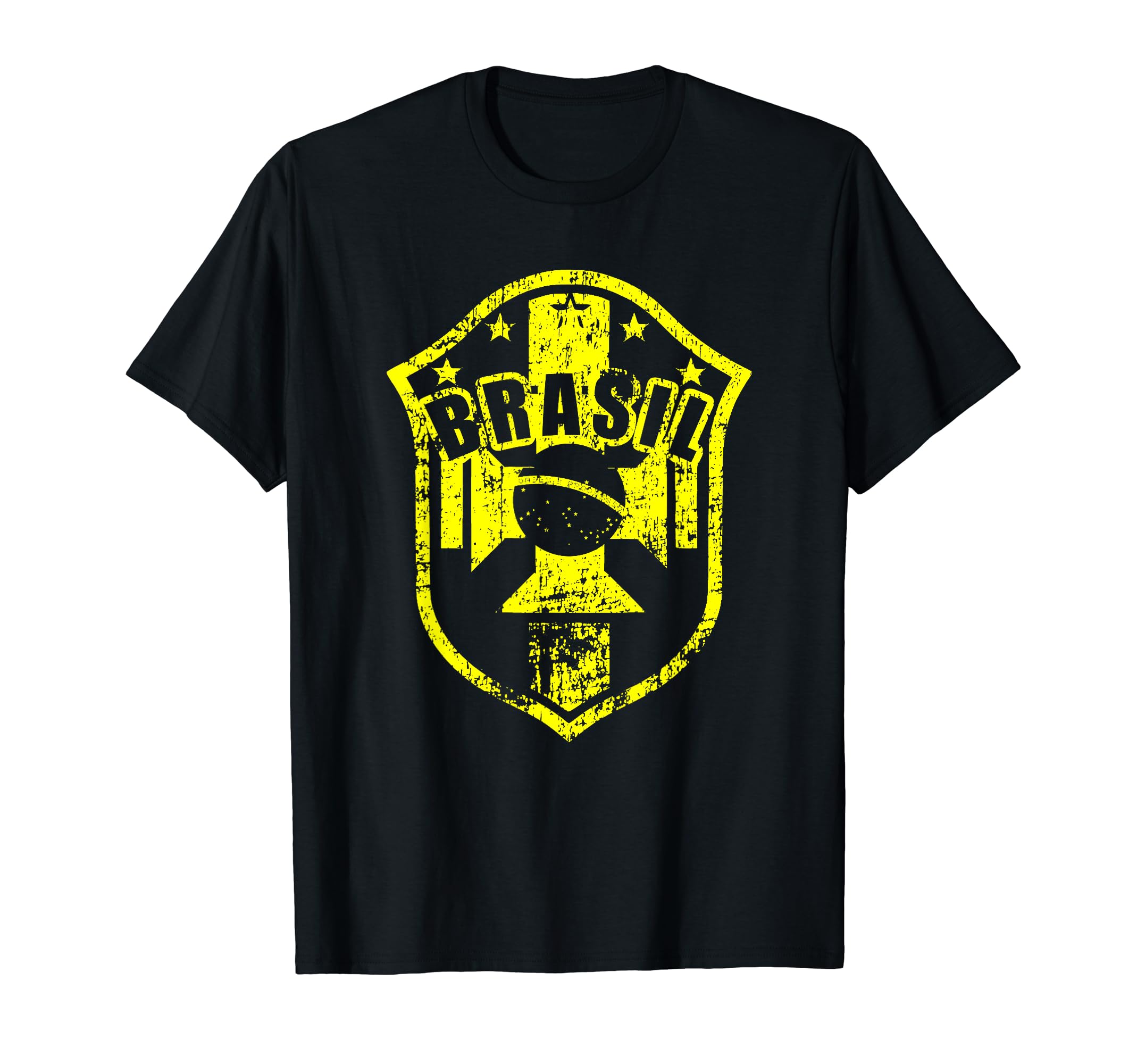 Brasil Bra Distressed 2019 Soccer Cup T-Shirt - Casual Everyday Wear Unisex - T-Shirt, Sweatshirt, Hoodie