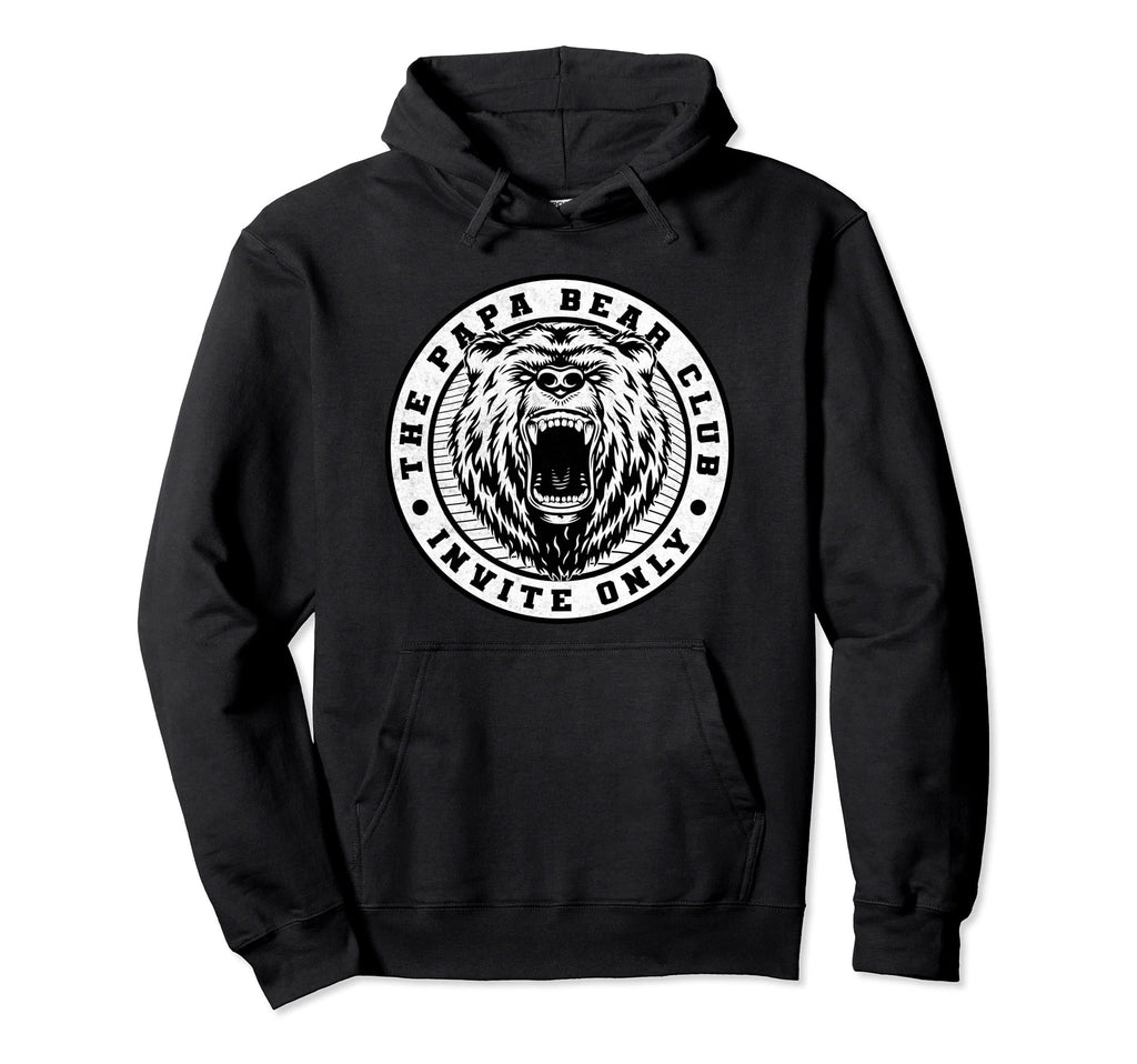 Papa Bear Club Funny Fathers Day Hoodie - Novelty Apparel for Adults - T-Shirt, Sweatshirt, Hoodie