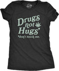 Womens Drugs Not Hugs Don't Touch Me Funny Social - Adult & Kids T-Shirts, Sweatshirts & Hoodies apparel design preview 1