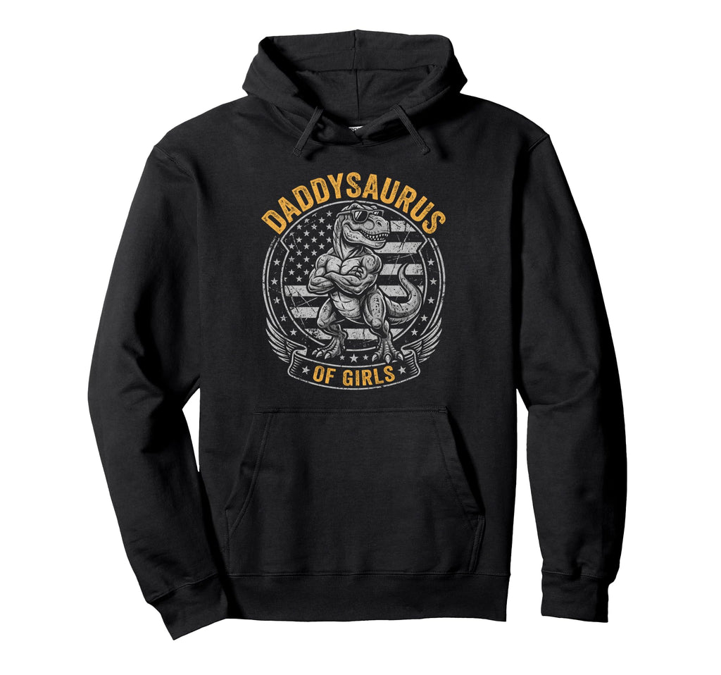 Daddy Saurus Daughter Dad Fathers Day Dad Hoodie - Unique Graphic Men Women - T-Shirt, Sweatshirt, Hoodie