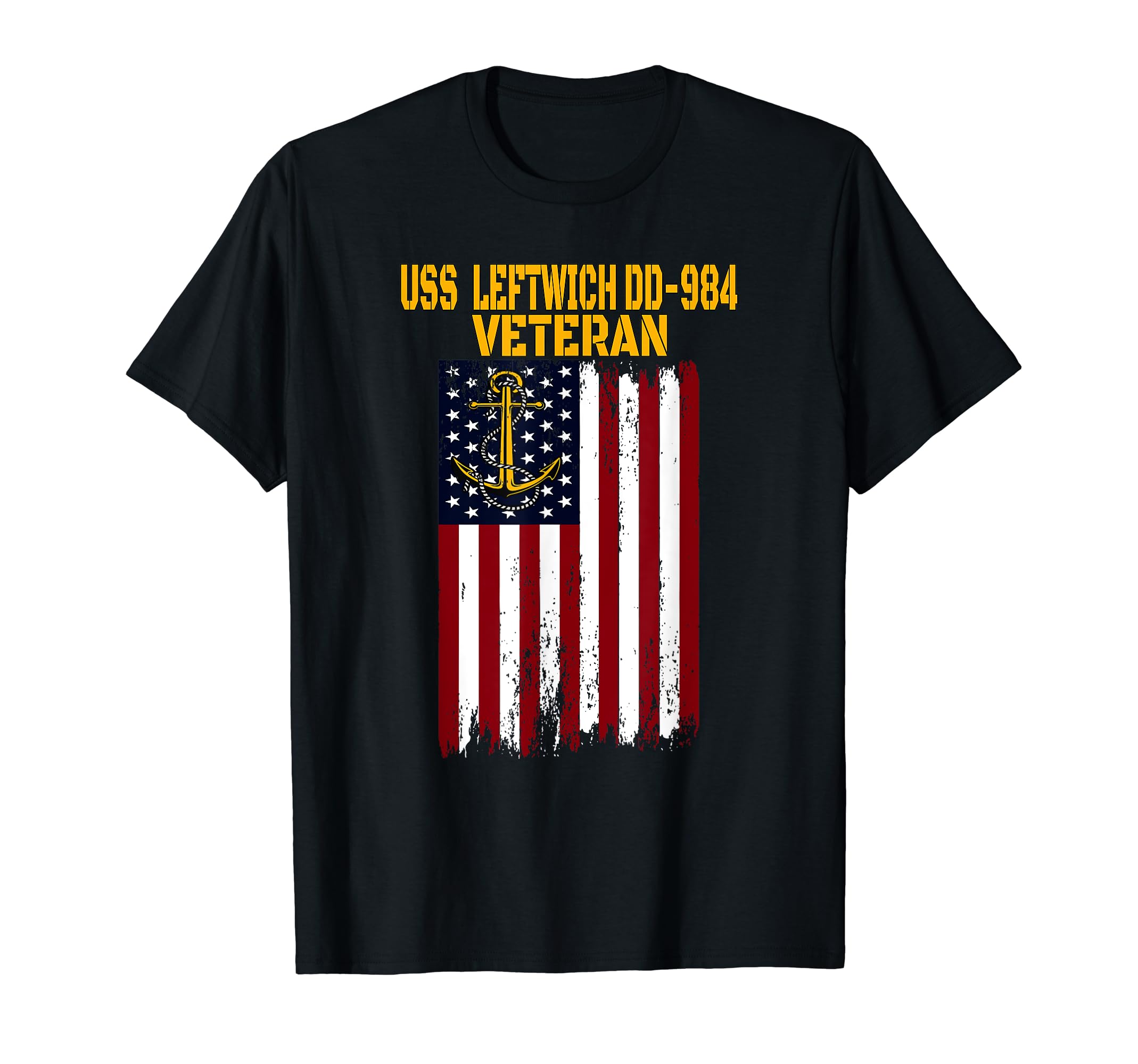 Uss Leftwich Dd 984 Warship Veterans Day T-Shirt - Minimalist Print Unisex - T-Shirt, Sweatshirt, Hoodie
