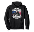 Biker Dad American Us Flag Motorcycle Hoodie - Aesthetic Graphic Unisex - T-Shirt, Sweatshirt, Hoodie
