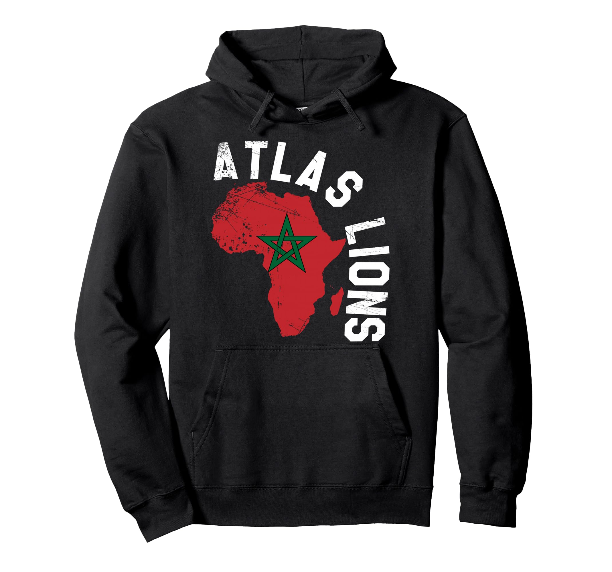 Morocco Flag Soccer Hoodie - Aesthetic Graphic for Adults - T-Shirt, Sweatshirt, Hoodie