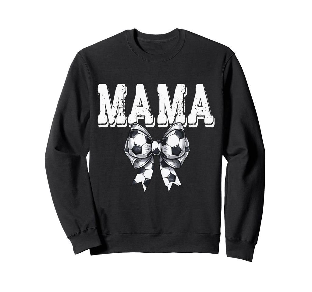 Coquette Soccer Bow Mama Sister Sweatshirt - Graphic Print Men Women - T-Shirt, Sweatshirt, Hoodie